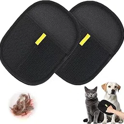 2PCS Pet Hair Remover Glove, Dog Hair Brush, Pet Hair Removal Gloves Static for Cats Dogs, Grooming Brush for Pet Hair Removal, Reusable Deshedding Gloves for Furniture Clothes-picture-30