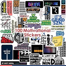 Set of 100 Motivational Stickers, Study Room Decoration Items Quotes Wall Sticker, Laptop Stickers Aesthetic Phone Stickers Positive Quotes Stickers, Motivational Stickers for Students-picture-22