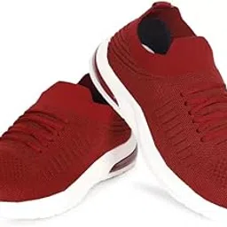 Lightweight Knitted Mesh Athletic Sneakers, Black and White, Slip-on Design-picture-18