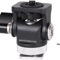 MARALANG 360 Swivel Hot Shoe Mount Adapter 1/4 Inch Screw Mount Stand Mini Tripod Ball for Camera Video Mounting Camera, Black, 500706253-picture-50