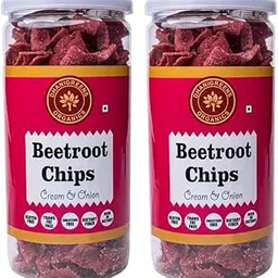 Dhanigreens Organics Salty Beetroot Chips Cream & Onion Flavour Healthy Snacks 150gm (Pack of 2)| Gluten Free, Baked, Munchies, Dietary Fiber, Transfat Free | Rich in Nutrients | Protein Snack-image-46