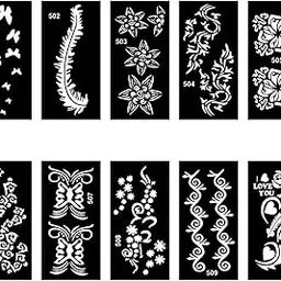 Temporary Tattoowala DIY Mehndi Stencil Sticker Combo For Kids & Family Functions-image-29