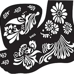 Ivana's Mehndi Design Stencils for LEG, Both Leg set of 2 Pcs | Henna Tattoo stencil for Women, Girls and kids | Easy to use in just 4 steps | Mehandi Sticker | (L22)-picture-25