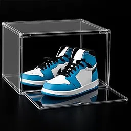 Story@Home Stackable Sneaker Box Transparent - Pack of 1|Clear White Shoe Storage Box for Sneakers Fits Upto Size 13 |Dustproof Sneaker Display Case Organizer |DIY Space-Saving Shoe Organizer-image-10