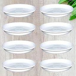 6 Inches Wide - Pack of 8 - White Bottom Tray for Flower Pots - Pot Plates for Plants - Flower Pot Base Plate - Bottom Plate for Pots - Plant Saucer Plate - Plant Pot Tray - Planter Plate-picture-29
