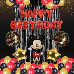 Mickey Mouse Happy Birthday Decor Set – Combo of Balloons & Banner for Kids' Party-picture-10