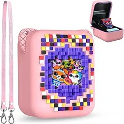 BEARDDO Silicone Case for Bitzee Orginal Interactive Toy Digital Pet Case, Kids Protective Cover Pink Skin Sleeve with Lanyard for Bitzee Orginal Virtual Electronic Pets Accessories Gift (Pink)-image-67