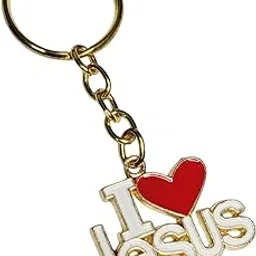 Eden I Love Jesus Keychain | Golden Christian Key Ring | Faith Gift for Men & Women | Religious Accessory for Bag or Car Keys-picture-13
