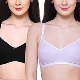 inkurv Hosiery Cotton Bra for Women Full Coverage, Cotton Bra Set for Women, Regular Bra for Women Everyday, Non Padded, Non Wired Bra Combo of 2-picture-34