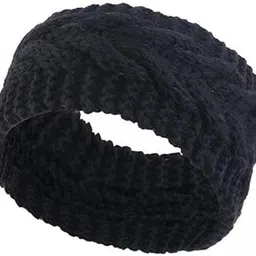 merishopp 3xElastic Knitting Headband Headwear Thick Hair Bands for Girls Women Workout Black-picture-34