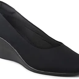 inc.5 Women Black Solid Wedge Pumps-picture-31