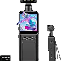 Mini Body Clip Camera with Audio and Video Recording FHD Mini Handheld Body Worn Cam Portable Small Personal Camcorder Sport Action Outdoor Video Recorder （64G Card Included）-picture-11