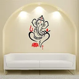 Decal O Decal ' Lord Ganesha with Lotus ' Wall Stickers-picture-56