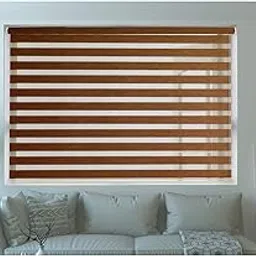 ZEBRA BLINDS Wooden Blinds for Windows or Outdoor Decor of The Home (Brown)-picture-29