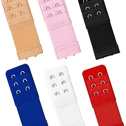 sona 6 Pcs Women's Bra extenders 2 Hooks/3 Hooks Bra Extension Multicolor-picture-23