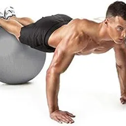 Vruta Anti-Burst Gym Ball with Foot Pump Exercise Ball 75 cm (Multi Color)-picture-27