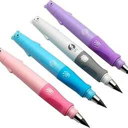Amazon Brand - Umi 4pcs Cute Animal Face Everlasting Inkless Pencils with Long Eraser, Eco-Friendly Eternal Writing Pencils for Kids, Students, Drawing, School, and Office Supplies-picture-19