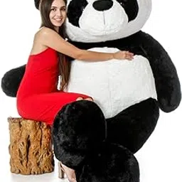 BACK BANCHERS Teddy Bear for Girls Big Size, Panda Teddy Bears for Kids, tady Bears Toys Big Size Latest 2 Feet Black & White Standard New Edition-picture-32