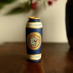 ExclusiveLane Earthenware Terracotta Vase for Home Decor Flower Vase for Living Room (7.87 cm x 7.87 cm x 15.24 cm) | Terracotta Flower Vases for Home Decoration Items Vases for Dining Table-picture-23