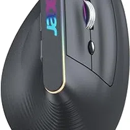 Acer Ergo Vertical Wireless Mouse | Silent 6D Buttons & Scroll Wheel | 4 DPI Setting 1200-3200 | 2.4GHz + Bluetooth Dual Mode | Rechargeable 500mAh Battery | ABS I RGB Glow | Ergonomic Design I Grey-picture-32