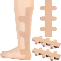 30 Pcs Achilles Tendonitis Kinesiology Tape Precut Achilles Tendon Ankle Tape Latex Free for Sprained Ankle Relief Muscle Support Foot Pain Athletic Sport(Nude)-picture-13