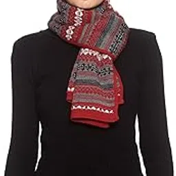 Women's's Acrylic Woolen Striped Muffler-image-3