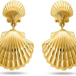 palmonas Shell Drop Earring for Women - Gift for Girls & Women | Waterproof & Anti-Tarnish Earrings-picture-22