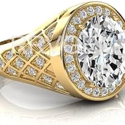 apsstone Natural zircon ring 9.25 Ratti / 9.00 Carat Certified Handcrafted Finger Ring With Beautifull Stone american diamond ring Gold Plated for Men and Women LAB - CERTIFIED-picture-30