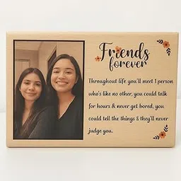 Unique Gift Items Personalized Wooden Photo Frame for Friend | Custom Photo & Message | Tabletop Display for Friendship Day, Birthday, Farewell, Memories & More-picture-45