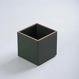 Hand Crafted Dual Tone Faux Leather Flower VASE Holder for Home,Dining,Decoration,Office (Green & Beige) (5X5X5 INCHES)-picture-38