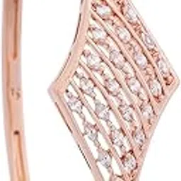 kushal's Fashion Jewellery White Rose Gold Polished Zircon Kada With Locking System |Best For Gifting, Bride, Bridemaids & Special Occasion | Zircon Kada For Women - 411330-picture-47
