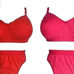 life style section Innerwear Set for Women | Padded Bralette Bra | High Rise Hipster Panty | Solid Glossy Multicolor | Cotton Blend | Full Coverage Fit-picture-19