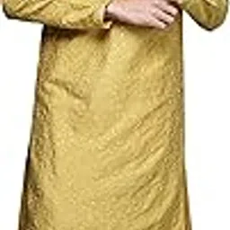 manyavar Men's Sequin Work Traditional Kurta Set (2pcs)-picture-16