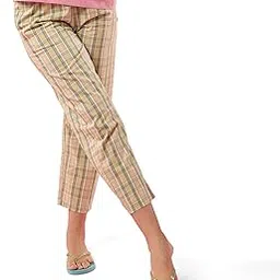 enamor E4A5 Quick Dry 4 Way Stretch Antimicrobial Mid Rise Relaxed Fit Hangout Straight Pant for Women-picture-26