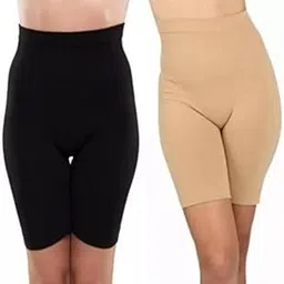 4-in-1 Shaper - Tummy, Back, Thighs, HIPS - Black/Efffective Seamless Tummy Tucker Shapewear Body Shaper Best While for Gym (Skin Color & Black Color Combo Pack of 2)-picture-27