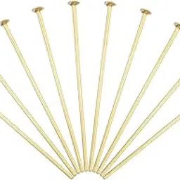 PATIKIL Chandelier Connector Clip Pins, 100 Pack 2.5mm OD x 38mm L Chandelier Replacement Prism Copper Pins for Fixing Crystals Parts, Gold-picture-12