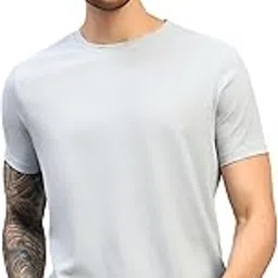 aticx Men's Slim Fit Polyester Waffle Knit Round Neck T Shirt - Quick Dry Crew Neck Ideal for Casual, Gym, Running, Training-picture-15