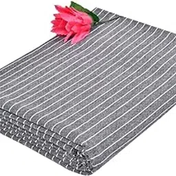 CRAZYWEAVES Khadi Cotton Bed Sheet for Single Bed Cover Single bedsheet Flat Sheet 100% Cotton Grey stried Cotton Bedspread-picture-26