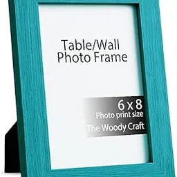 Photo Frame 6x8 inch | Table Photo Frame For Desk Or Shelf Use | Wooden Frame That Enhances Home Interiors | Classy Blue Frames For Wall Décor | Best Birthday Photo Frames-picture-30