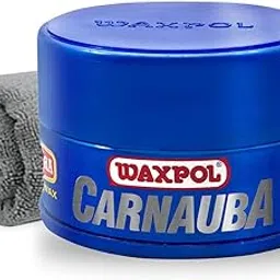Waxpol Carnauba Hard Wax Premium Car Polish (250 g) with free Microfiber image 1
