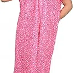 kripto katrox Ladies Cotton Printed Midi Short Nighty-picture-29