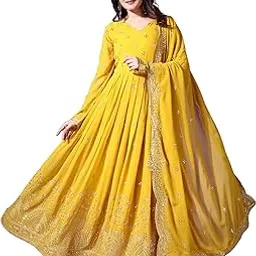 fashion basket Faux Georgette Sequins Anarkali Dress for Women-picture-39