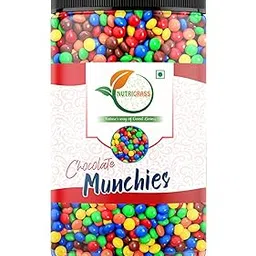 NUTRIGRASS Gems Chocolate Buttons - Chocolate Munchies - Bright Colour Gems Buttons 800 gm Jar Pack-picture-10