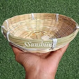 Ssunshiine's Fruits and vegetables basket tokri storage for kitchen use, home decoration, made of bamboo.-picture-57