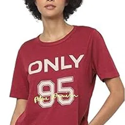 only Women's Cotton Blend Regular Fit T-Shirt-picture-27