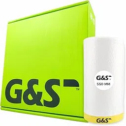 G&S Pretaped Masking Sheet Tape for Protection from Dust, water, paint and moisture (550 mm x 20 meter) (Pack of 1)-image-4