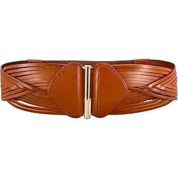 nickyverse Stretchy Wide Elastic Belt Braided Woven Elastic Vintage Full Grain Leather Belt Waistband Weaving Boho Belt-picture-10