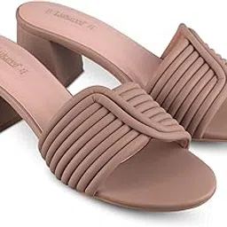 luxeve Women’s Stylish Block Heel Slip-On Sandals – Comfortable Trendy Casual Wear Footwear-picture-47