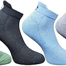 ecosync Ankle Bamboo Socks Men, Women & Unisex Moisture-Wicking & Breathable Keeps Feet Dry & Fresh Pack of 4 Light Grey, Off White, Olive and Navy Blue-picture-37