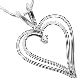 suratdiamond Surat Diamond .925 Sterling Silver Diamond Pendant-picture-13